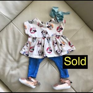 Baby girl shirt and pants set